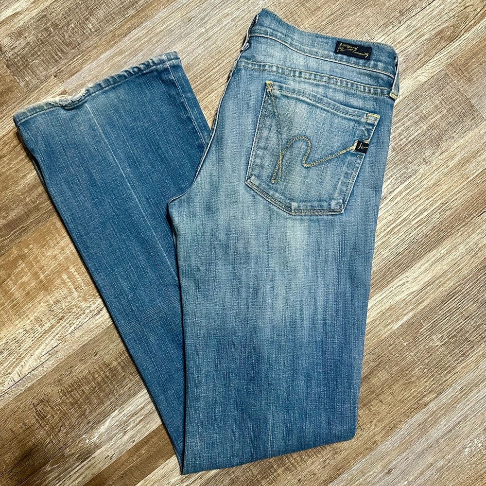 Citizens Of Humanity Light Blue Low Waist Bootcut Jeans